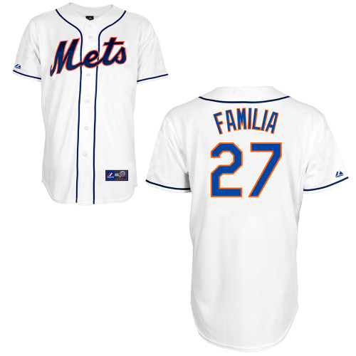 Jeurys Familia #27 mlb Jersey-New York Mets Women's Authentic Alternate 2 White Cool Base Baseball Jersey
